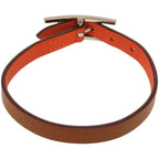 Hermes Behapi Double Tour Swift Metal Orange Bracelet — view 5