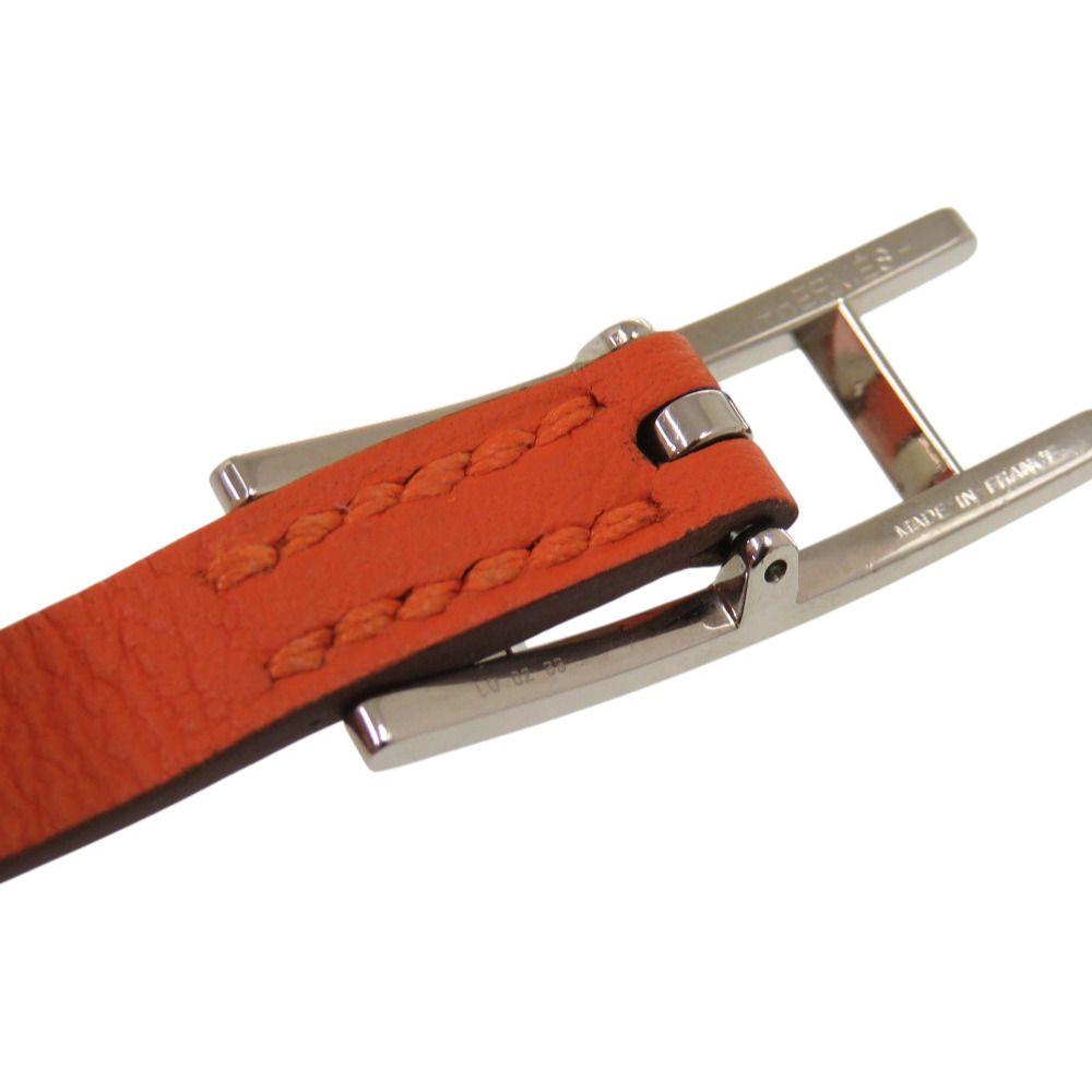 Hermes Behapi Double Tour Swift Metal Orange Bracelet — view 7