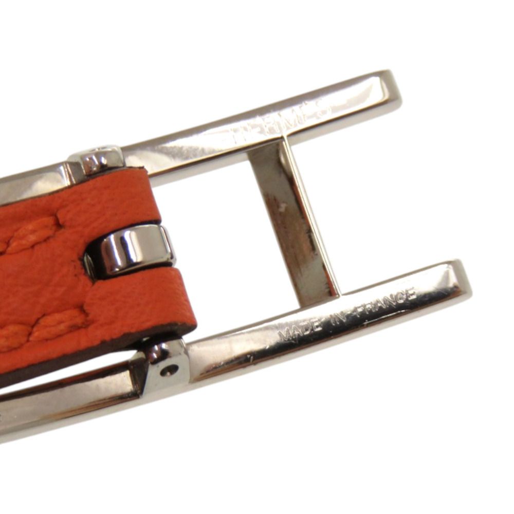 Hermes Behapi Double Tour Swift Metal Orange Bracelet — view 6