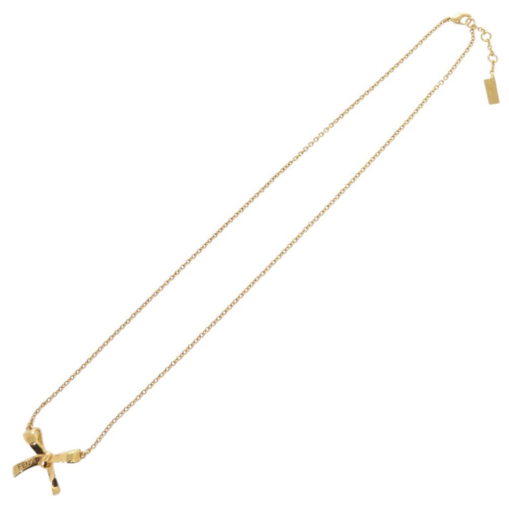 Fendi Ribbon Gold Necklace Pendant — view 3