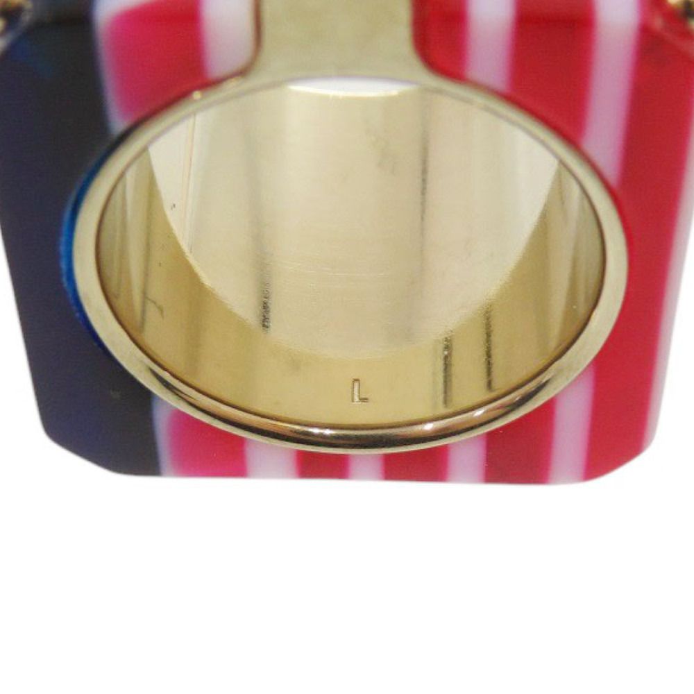 Dior Sorbet Wide Ring L Gold Red Blue — view 9