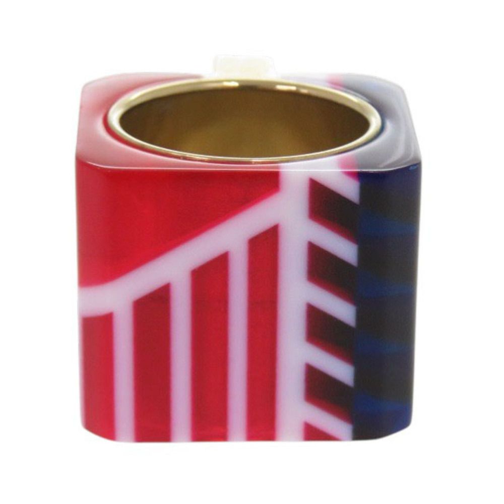 Dior Sorbet Wide Ring L Gold Red Blue — view 2