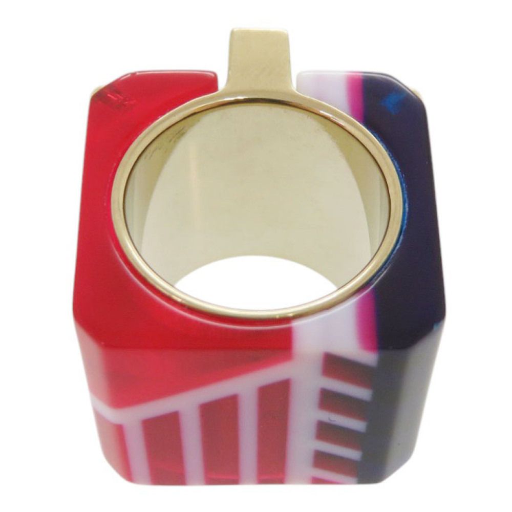 Dior Sorbet Wide Ring L Gold Red Blue — view 7