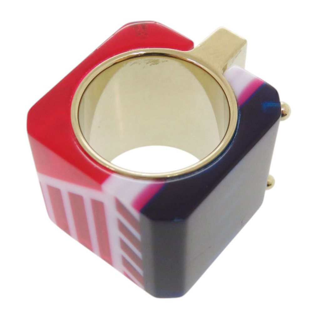 Dior Sorbet Wide Ring L Gold Red Blue — view 8