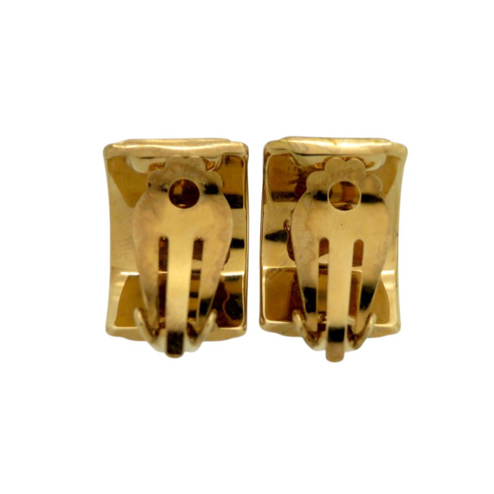 Hermes Enamel Metal Red Earrings — view 3