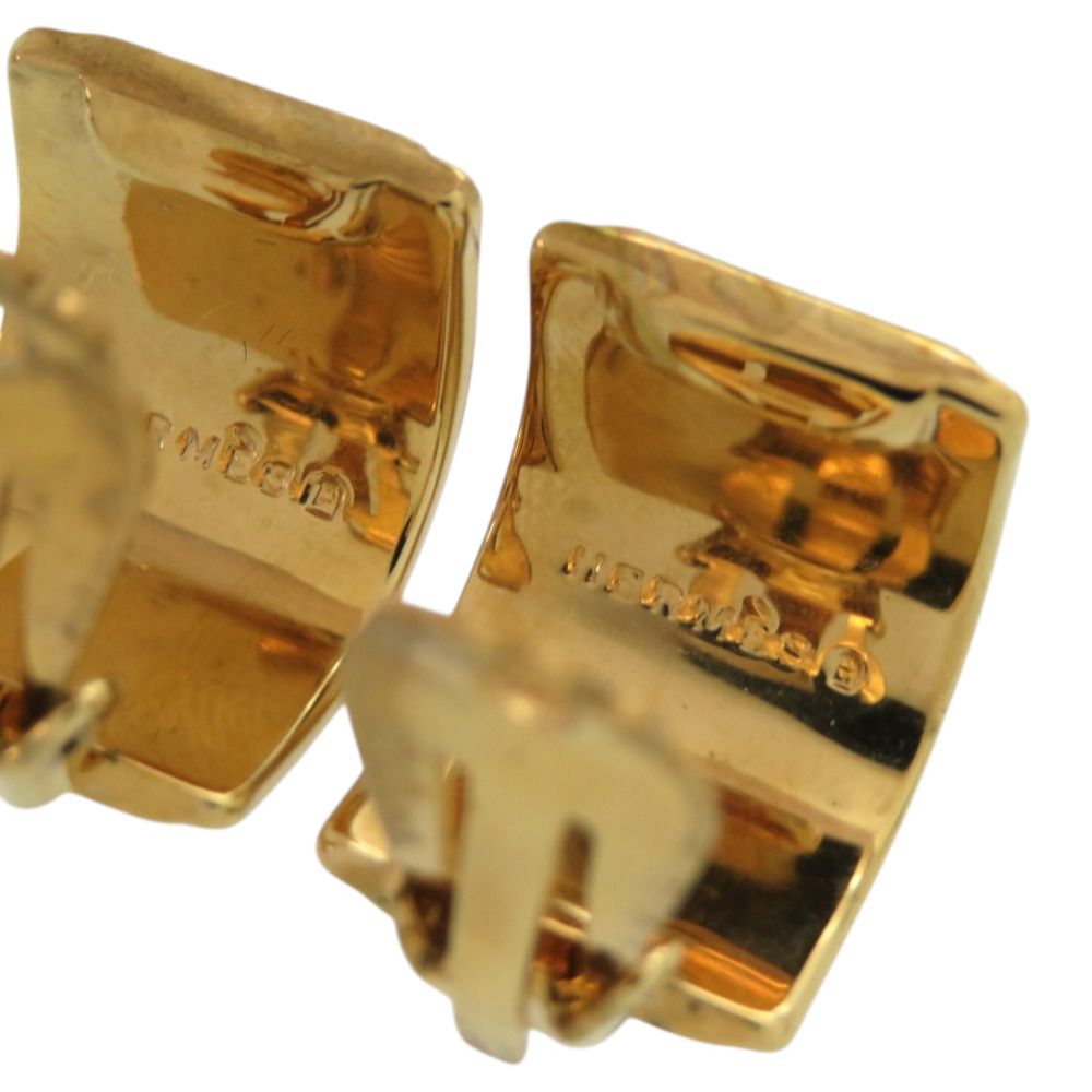 Hermes Enamel Metal Red Earrings — view 7