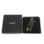 Chanel Deer Motif Rhinestone Gold Necklace — view 2