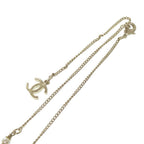 Chanel Deer Motif Rhinestone Gold Necklace — view 8
