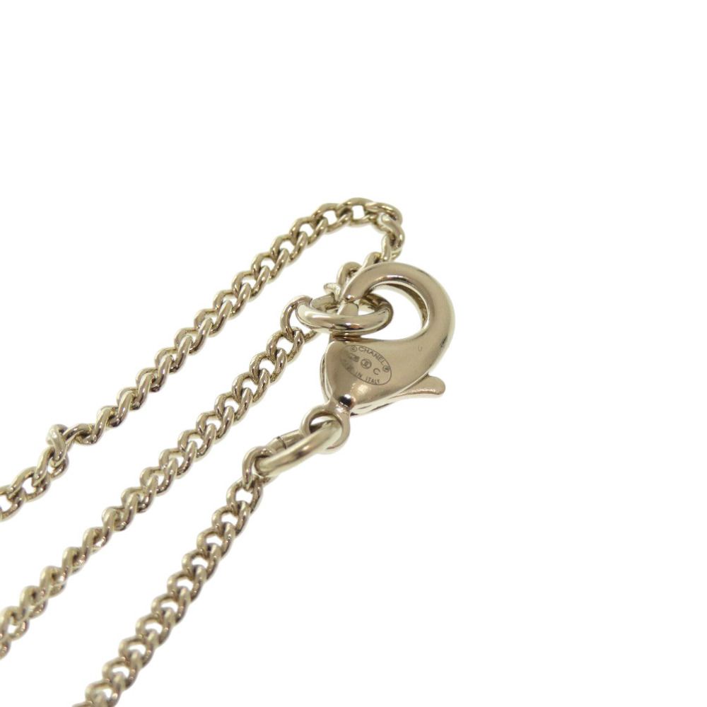 Chanel Deer Motif Rhinestone Gold Necklace — view 9