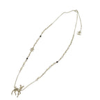 Chanel Deer Motif Rhinestone Gold Necklace — view 3