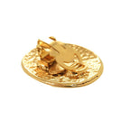 Chanel Vintage CC Logo Metal Gold Earrings — view 7