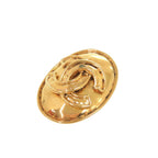 Chanel Vintage CC Logo Metal Gold Earrings — view 9