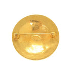 Chanel Vintage CC Logo Metal Gold Brooch — view 2