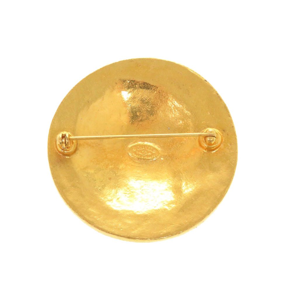 Chanel Vintage CC Logo Metal Gold Brooch — view 2