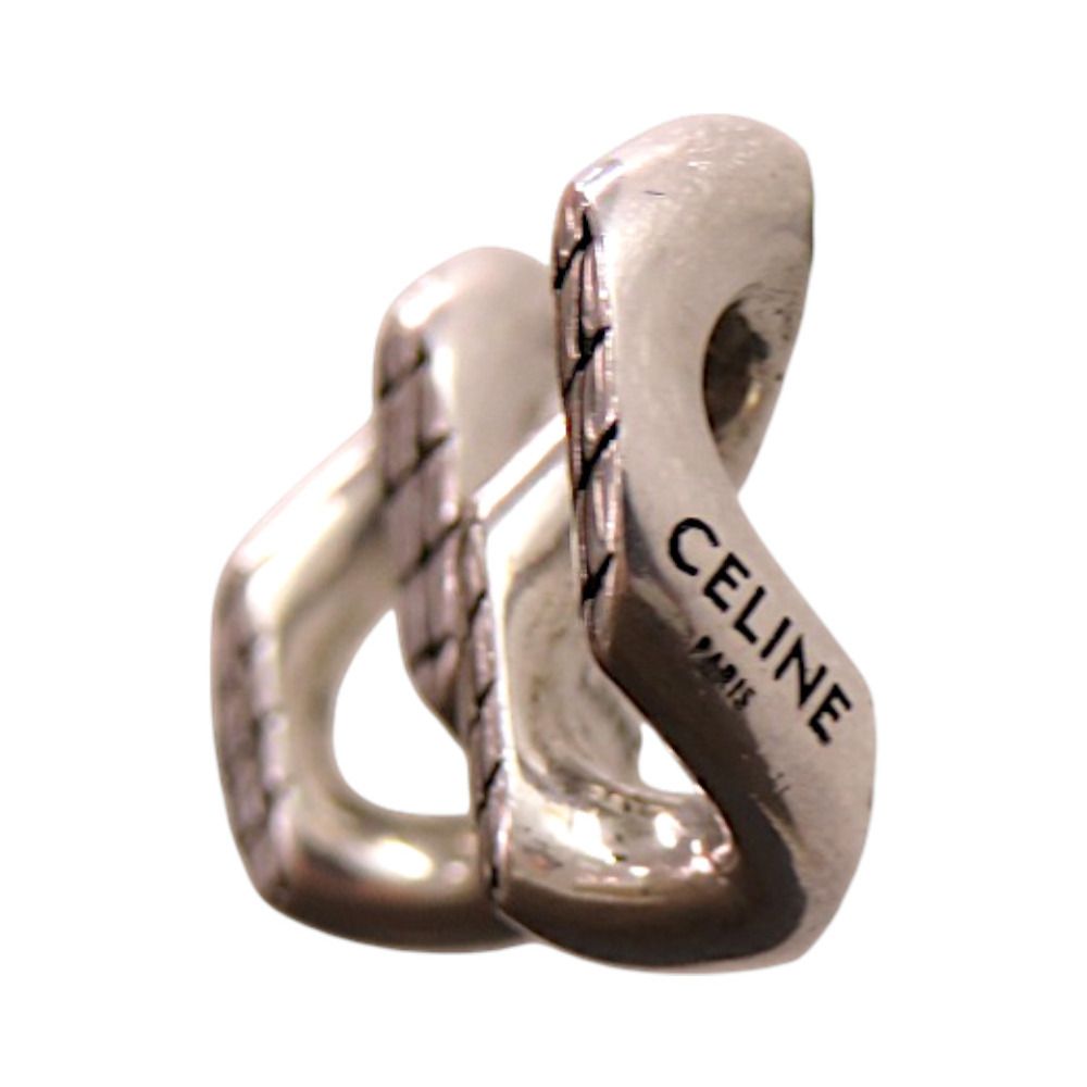 Celine Animal Studs Metal Silver Earrings — view 8
