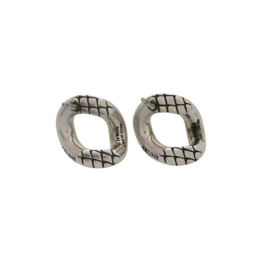Celine Animal Studs Metal Silver Earrings — view 3