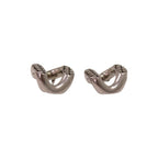 Celine Animal Studs Metal Silver Earrings — view 2
