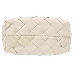 Bottega Veneta 2-Way Maxi Intrecciato Lambskin Ivory Tote White — view 3