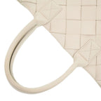 Bottega Veneta 2-Way Maxi Intrecciato Lambskin Ivory Tote White — view 6