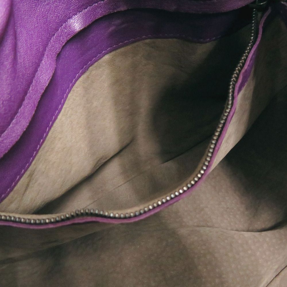 Bottega Veneta Hobo Leather Purple Handbag — view 6