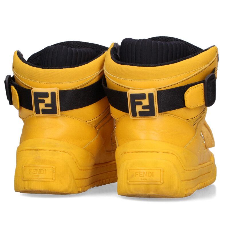 Fendi High Cut Leather Sneakers 10 — view 2