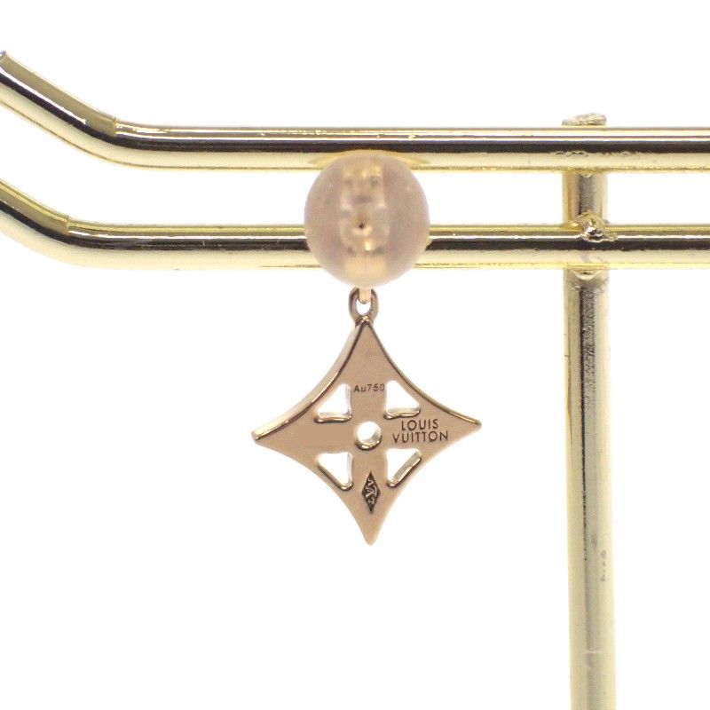 Louis Vuitton Monogram Earrings 18K Yellow Gold