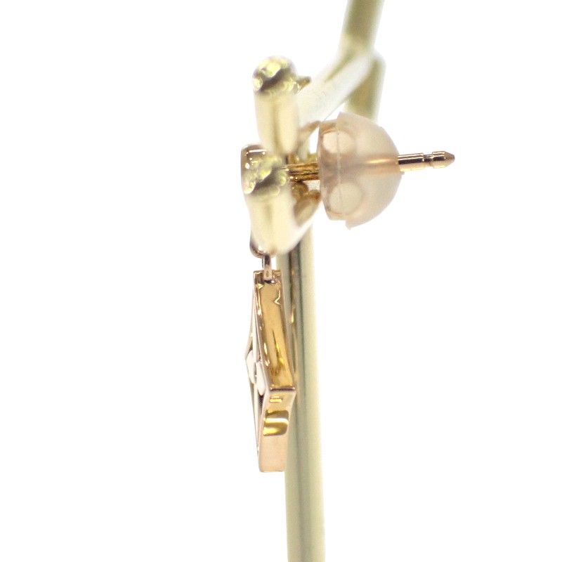 Louis Vuitton Monogram Earrings 18K Yellow Gold