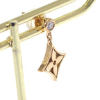 Louis Vuitton Monogram Earrings 18K Yellow Gold