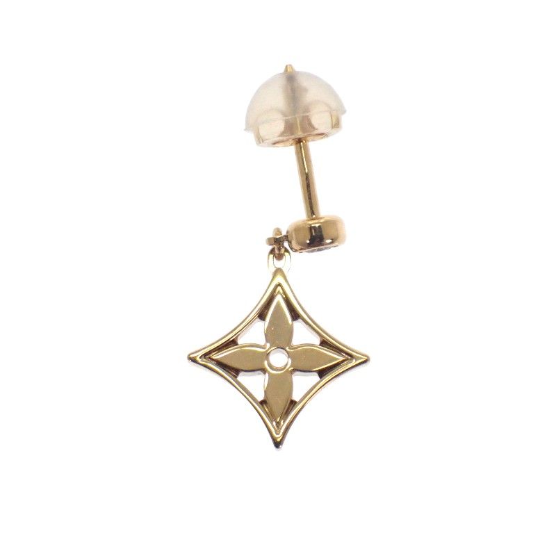 Louis Vuitton Monogram Earrings 18K Yellow Gold
