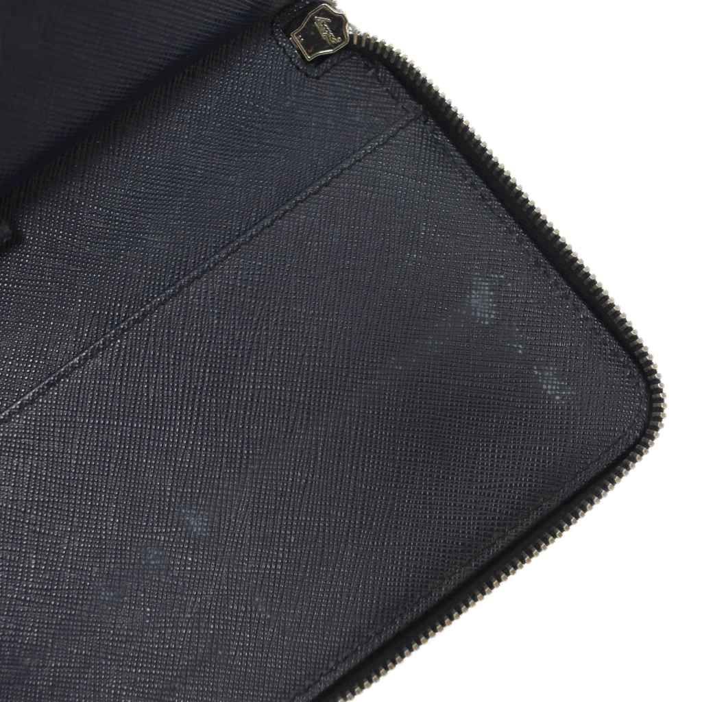 Prada Racing Car Patch Wallet Leather Navy — view 6