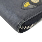 Prada Racing Car Patch Wallet Leather Navy — view 7