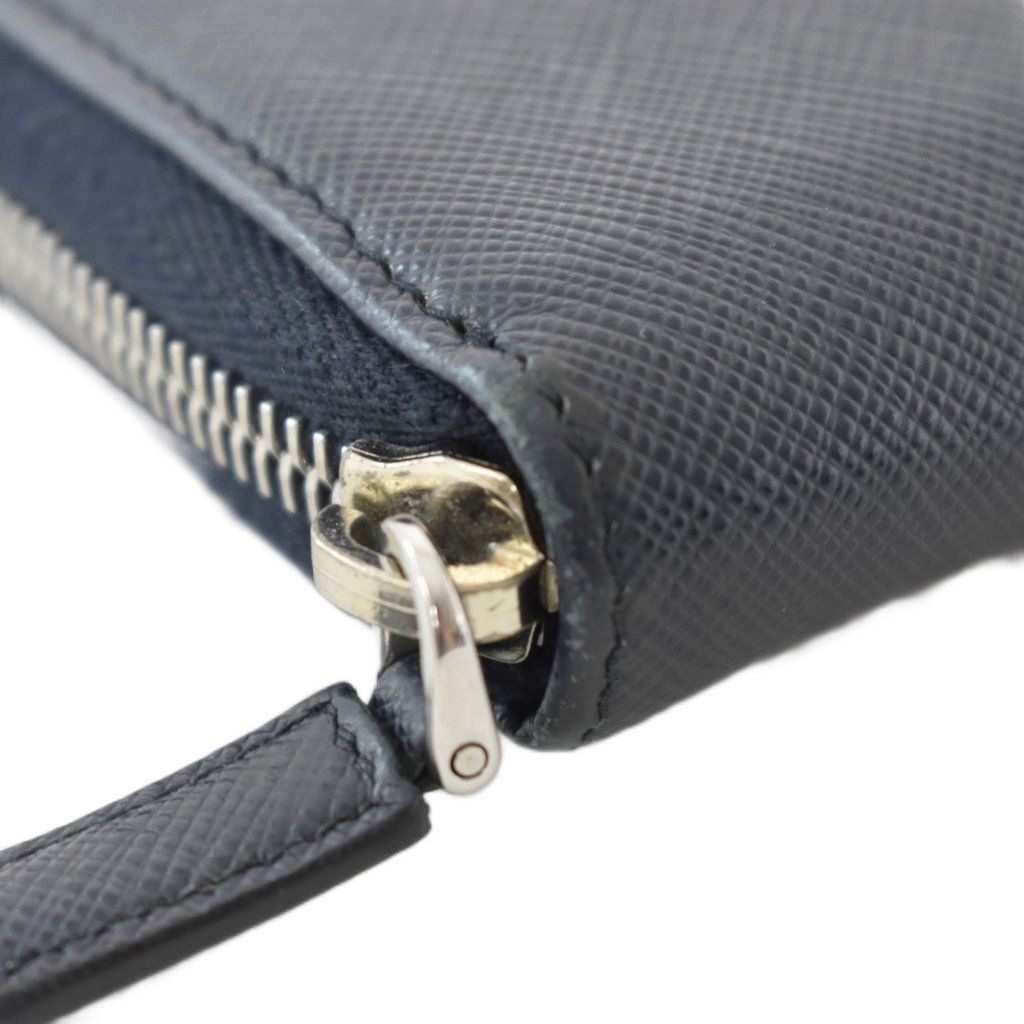 Prada Racing Car Patch Wallet Leather Navy — view 8