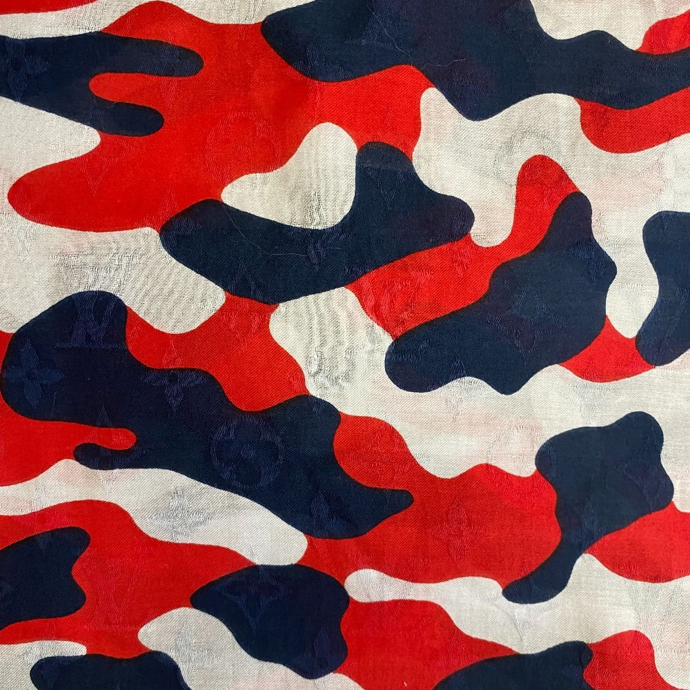 Louis Vuitton Shawl Navy Silk Cotton — view 5