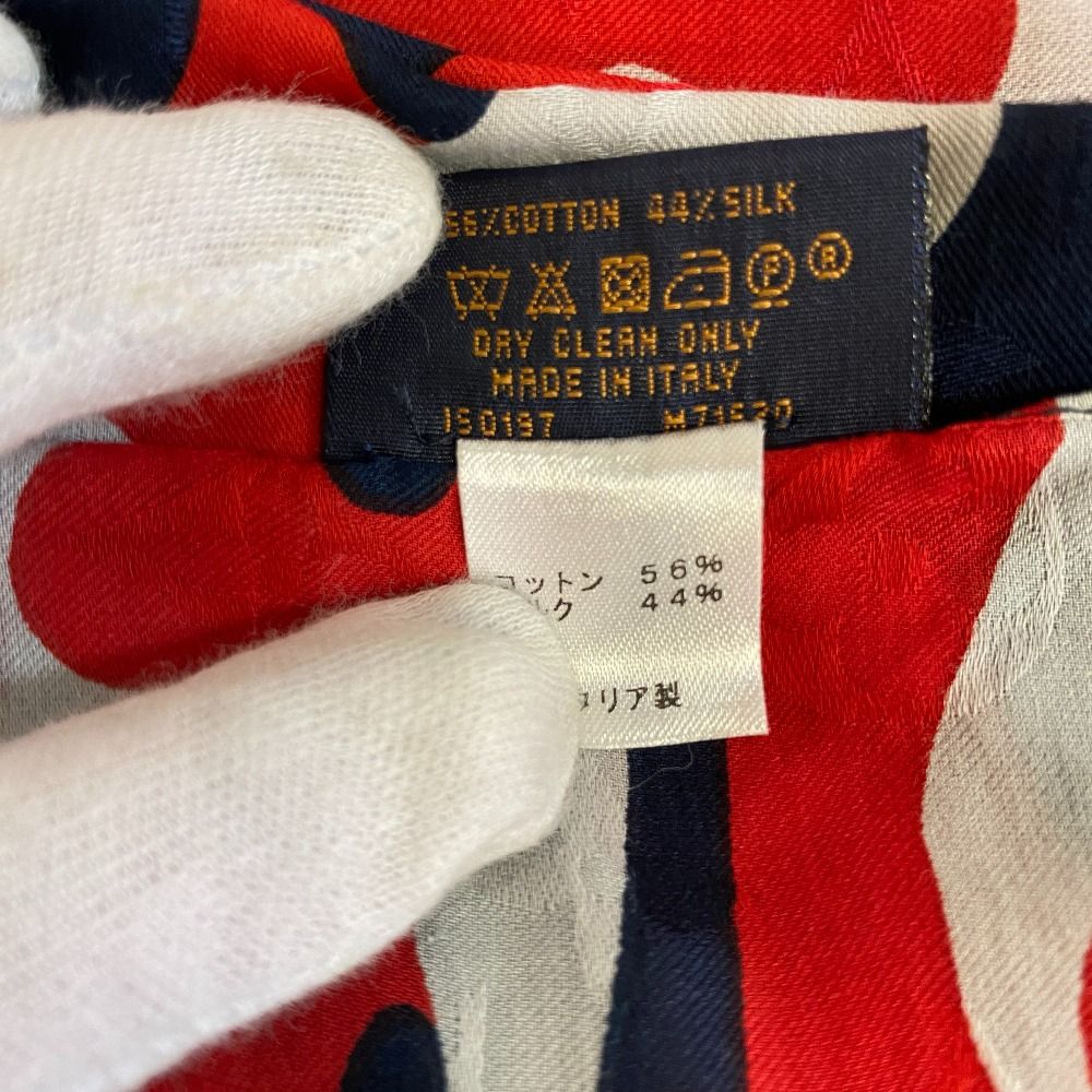 Louis Vuitton Shawl Navy Silk Cotton — view 7
