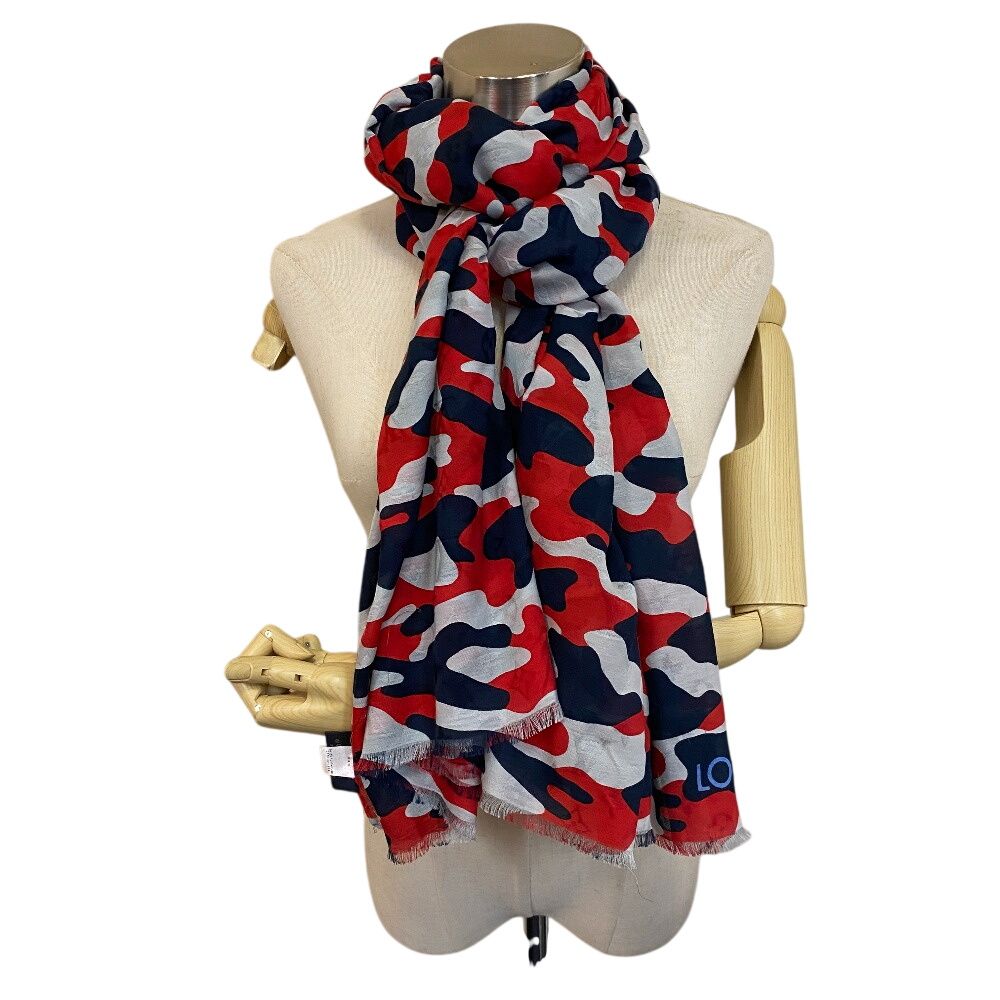 Louis Vuitton Shawl Navy Silk Cotton — view 8