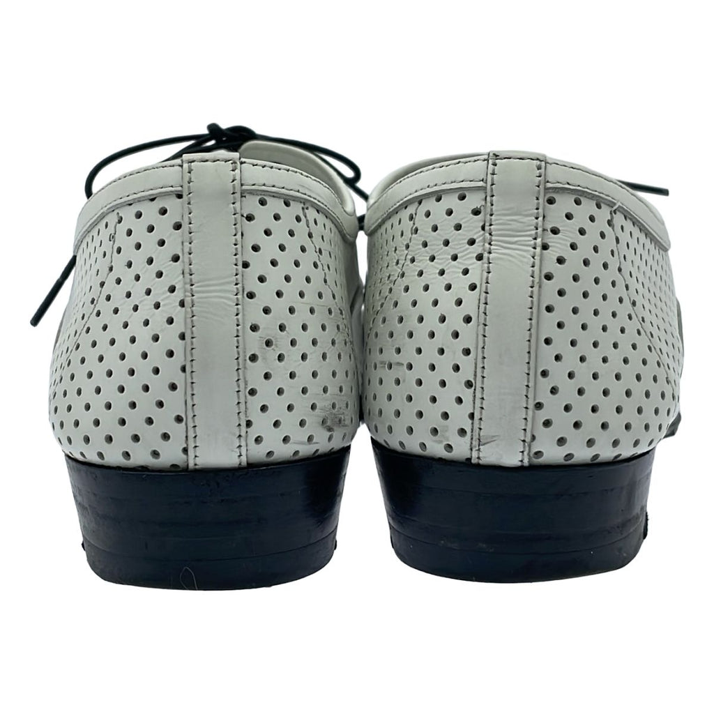 Celine Perforated Leather Shoes White 36.5 — view 3