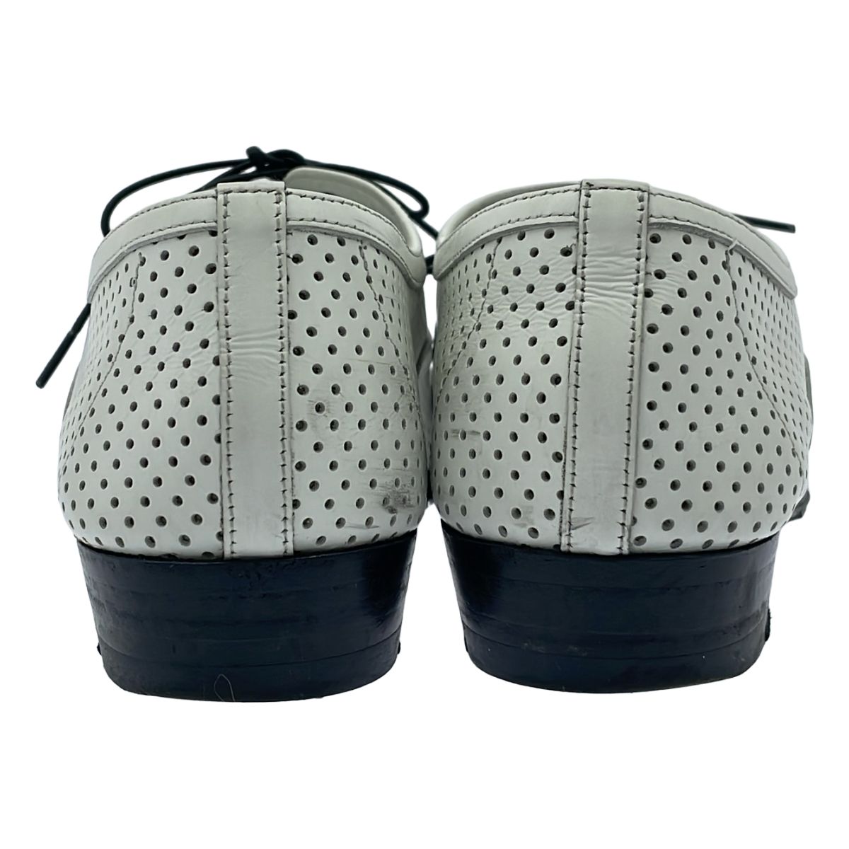 Celine Perforated Leather Shoes White 36.5 — view 3