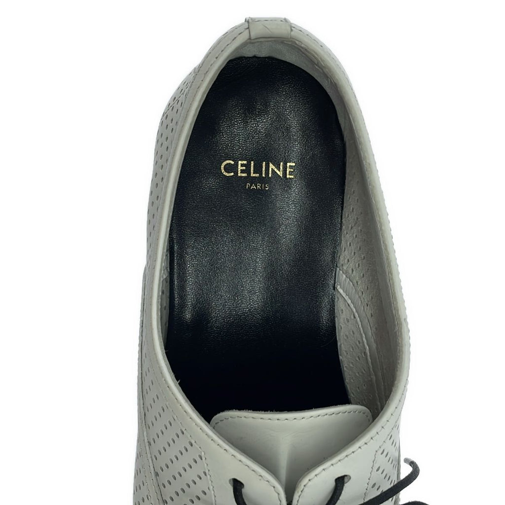Celine Perforated Leather Shoes White 36.5 — view 5