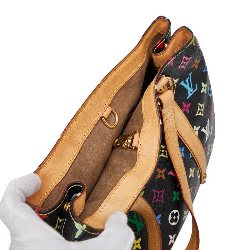 Louis Vuitton Monogram Multicolor Aurelia MM Tote Black — view 9