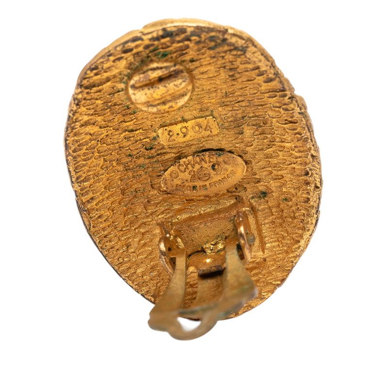 Chanel CC Logo Oval Gold Plated — view 4