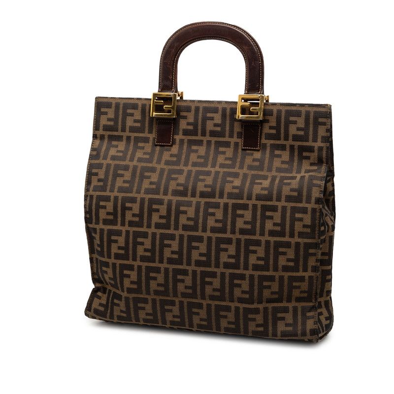 Fendi Zucca Brown Canvas Leather — view 2