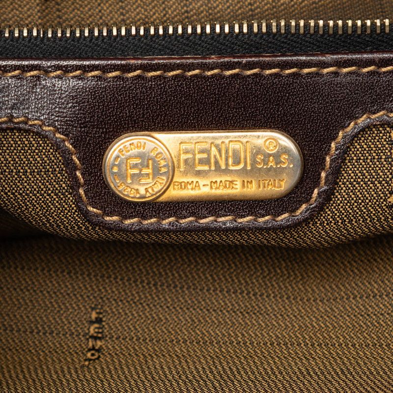 Fendi Zucca Brown Canvas Leather — view 7