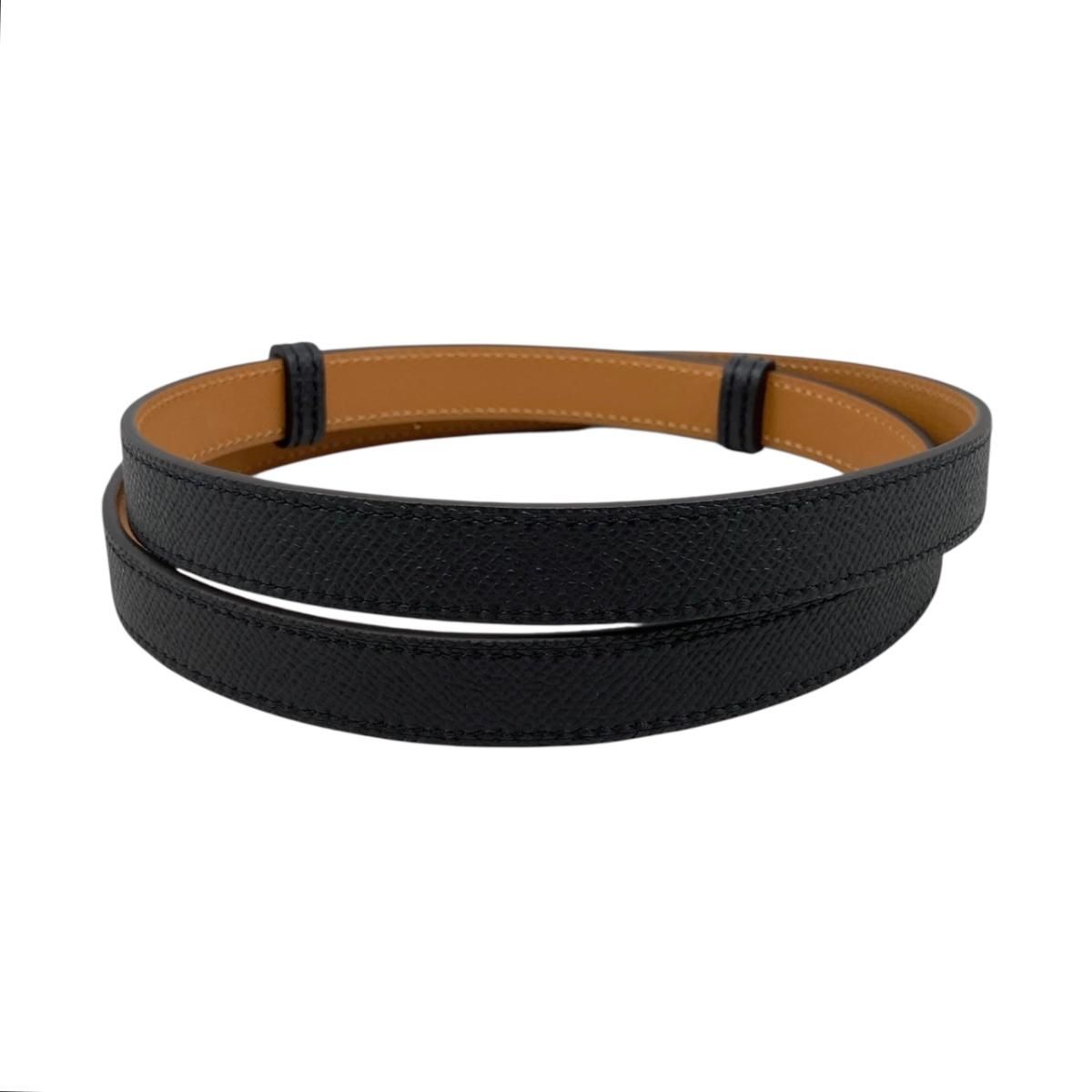 Hermes Belt Kelly 18 89 Epsom Buckle Noir Black — view 2