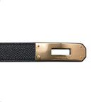 Hermes Belt Kelly 18 89 Epsom Buckle Noir Black — view 3
