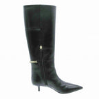 Gucci Long Boots Pointed Toe Gold Chain Logo Low Heel 35.5 — view 2