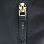 Gucci Long Boots Pointed Toe Gold Chain Logo Low Heel 35.5 — view 9