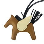 Hermes Rodeo Pegasus PM Chai Cles Noir Black Agno Milo Swift Key Holder — view 3