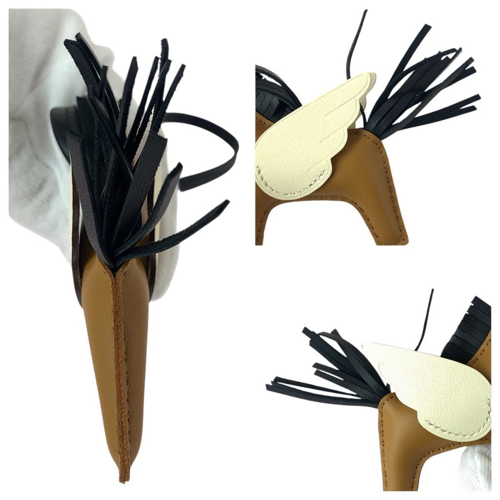 Hermes Rodeo Pegasus PM Chai Cles Noir Black Agno Milo Swift Key Holder — view 5