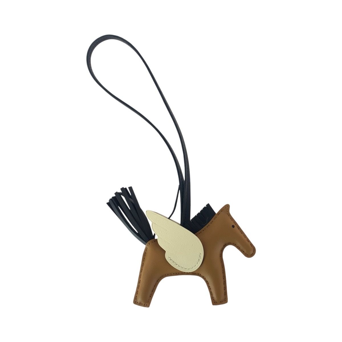 Hermes Rodeo Pegasus PM Chai Cles Noir Black Agno Milo Swift Key Holder — view 2