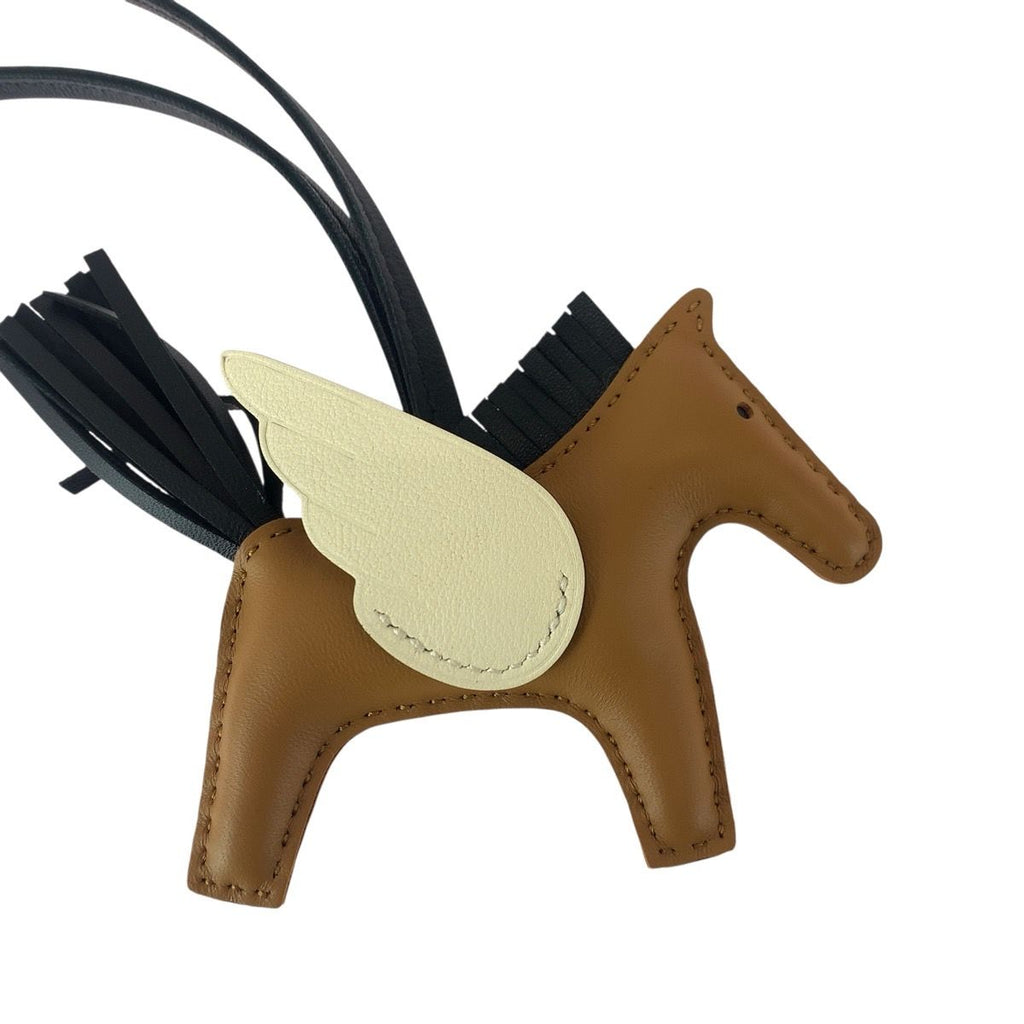 Hermes Rodeo Pegasus PM Chai Cles Noir Black Agno Milo Swift Key Holder — view 4